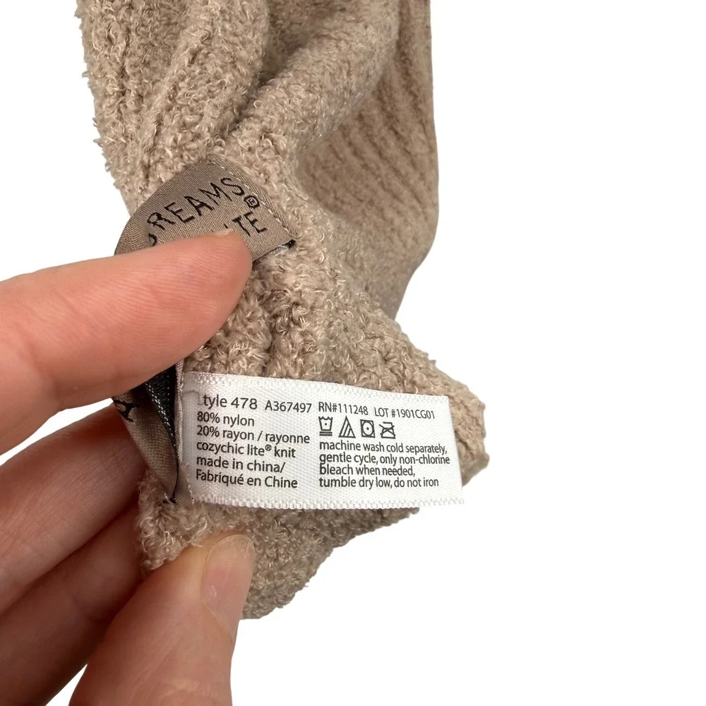 Barefoot Dreams CozyChic Lite Ribbed Knit Scarf Taupe Brown Style‎ 478 Soft Warm